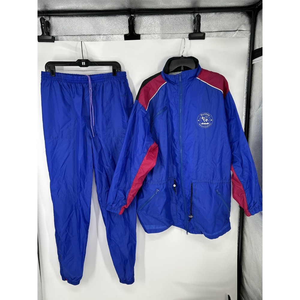 Reebok Set Windbreaker Tracksuit Rain Suit Mens Large Vintage 90s Jacket & Pants